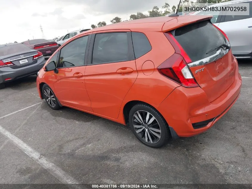 3HGGK5H83JM702958 2018 Honda Fit Ex