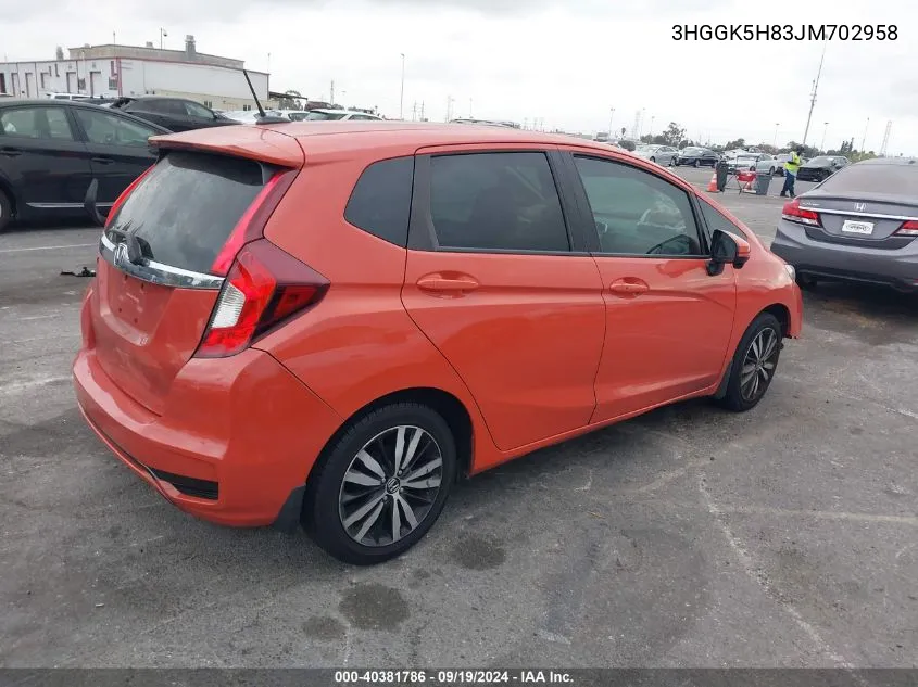 3HGGK5H83JM702958 2018 Honda Fit Ex