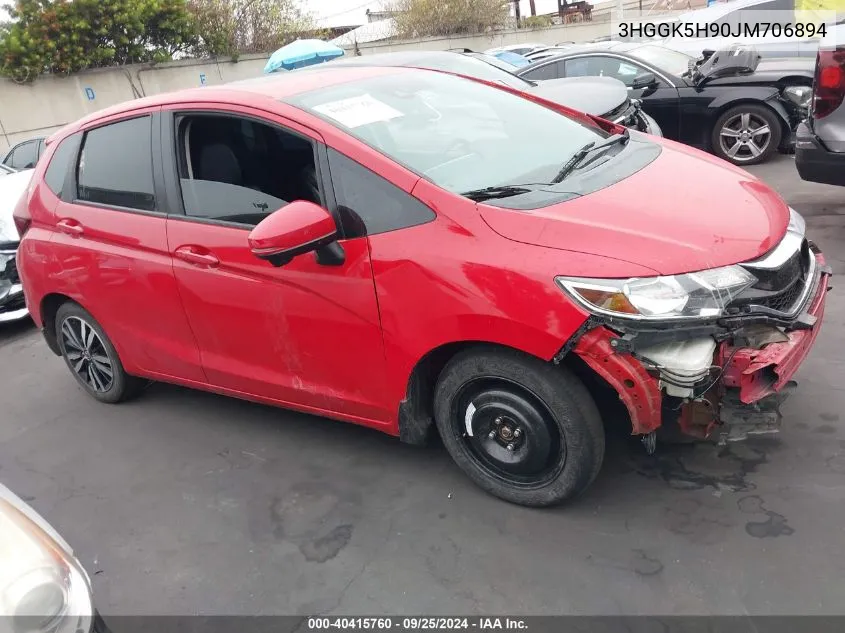 2018 Honda Fit Ex/Exl VIN: 3HGGK5H90JM706894 Lot: 40415760