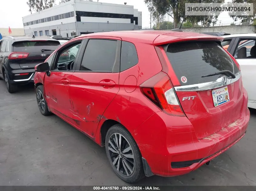 2018 Honda Fit Ex/Exl VIN: 3HGGK5H90JM706894 Lot: 40415760