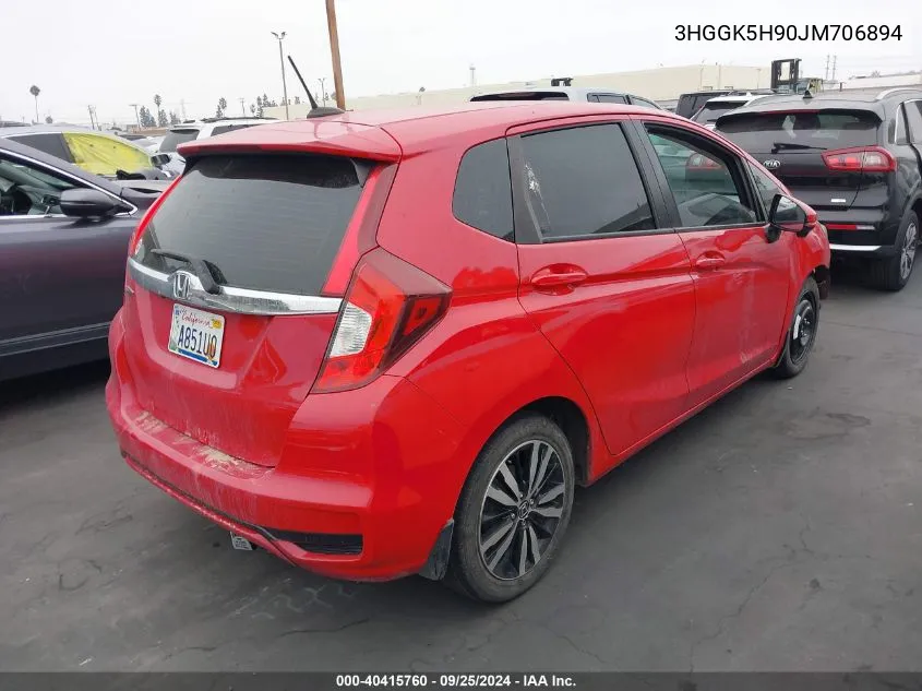 2018 Honda Fit Ex/Exl VIN: 3HGGK5H90JM706894 Lot: 40415760