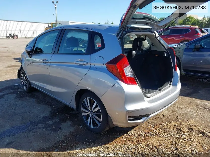 2018 Honda Fit Ex-L VIN: 3HGGK5H0XJM710288 Lot: 40466090