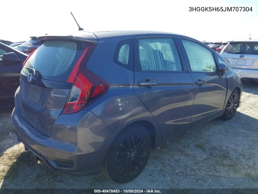 2018 Honda Fit Sport VIN: 3HGGK5H65JM707304 Lot: 40478453