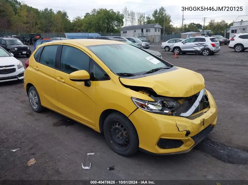 2018 Honda Fit Lx VIN: 3HGGK5H46JM720125 Lot: 40478625