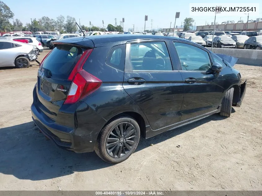 2018 Honda Fit Sport VIN: 3HGGK5H6XJM725541 Lot: 40480195