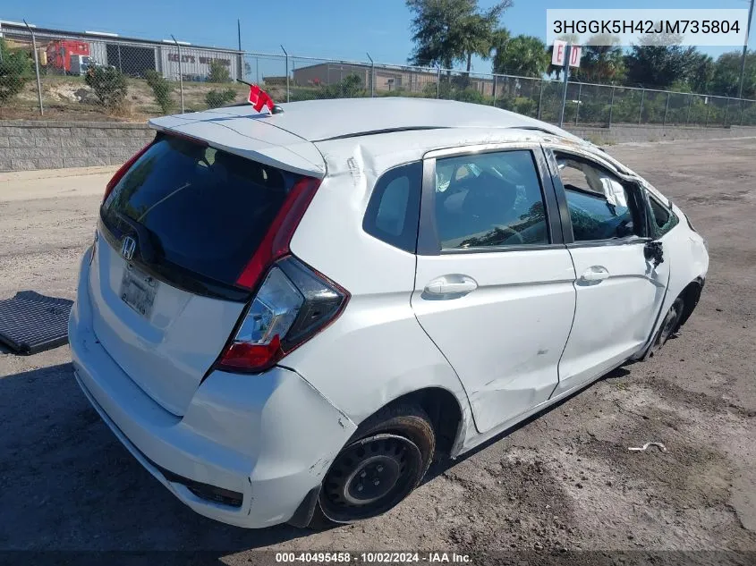 2018 Honda Fit Lx VIN: 3HGGK5H42JM735804 Lot: 40495458