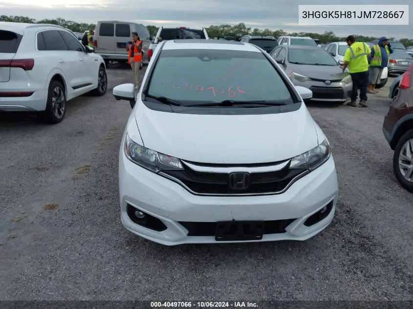 2018 Honda Fit Ex/Exl VIN: 3HGGK5H81JM728667 Lot: 40497066