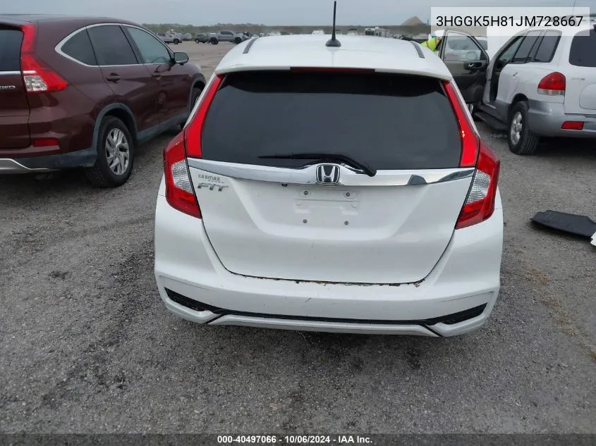 2018 Honda Fit Ex/Exl VIN: 3HGGK5H81JM728667 Lot: 40497066