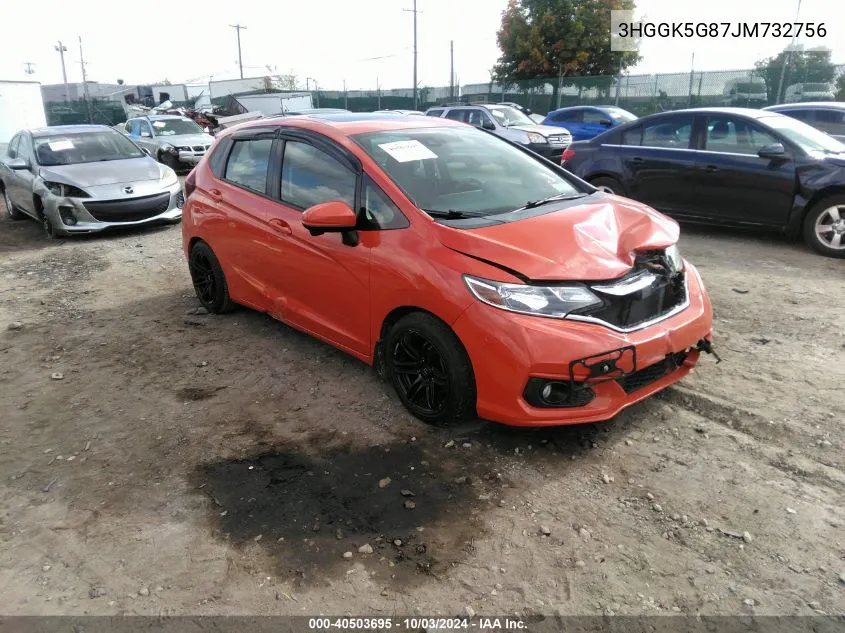 2018 Honda Fit Ex/Exl VIN: 3HGGK5G87JM732756 Lot: 40503695