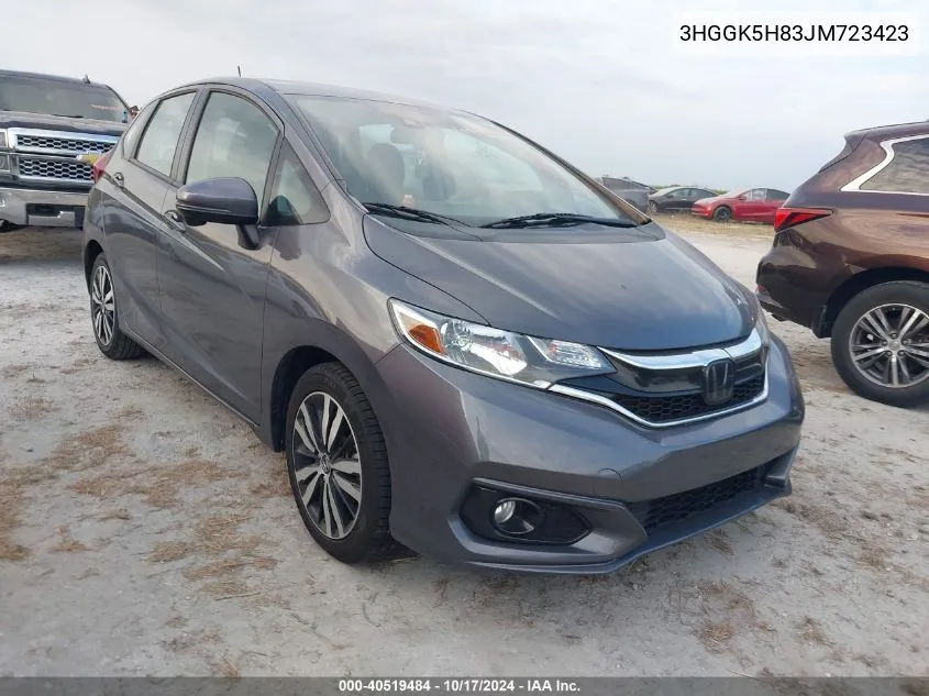 2018 Honda Fit Ex/Exl VIN: 3HGGK5H83JM723423 Lot: 40519484