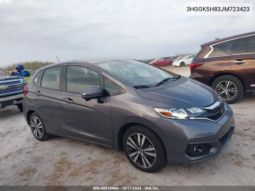 2018 Honda Fit Ex/Exl VIN: 3HGGK5H83JM723423 Lot: 40519484