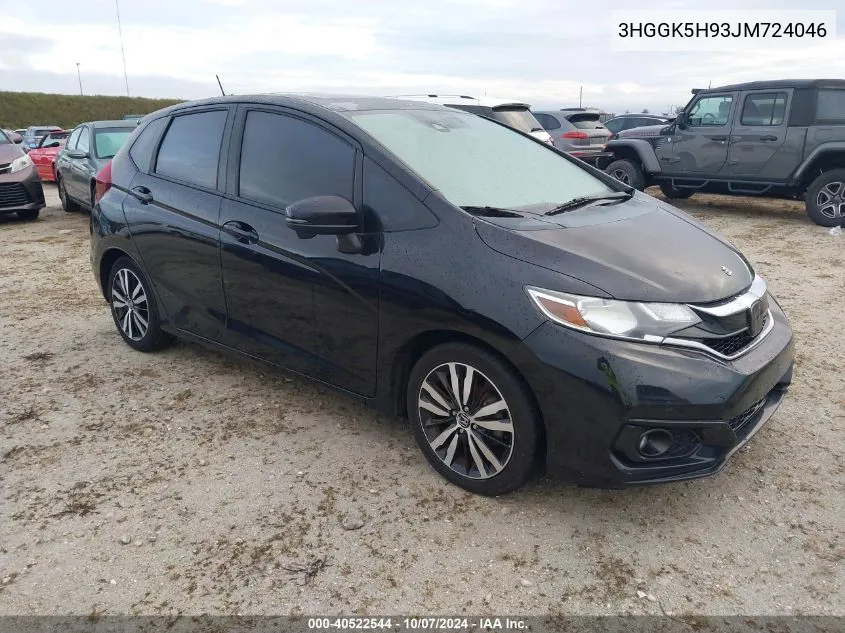 2018 Honda Fit Ex/Exl VIN: 3HGGK5H93JM724046 Lot: 40522544