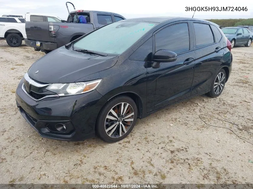 2018 Honda Fit Ex/Exl VIN: 3HGGK5H93JM724046 Lot: 40522544