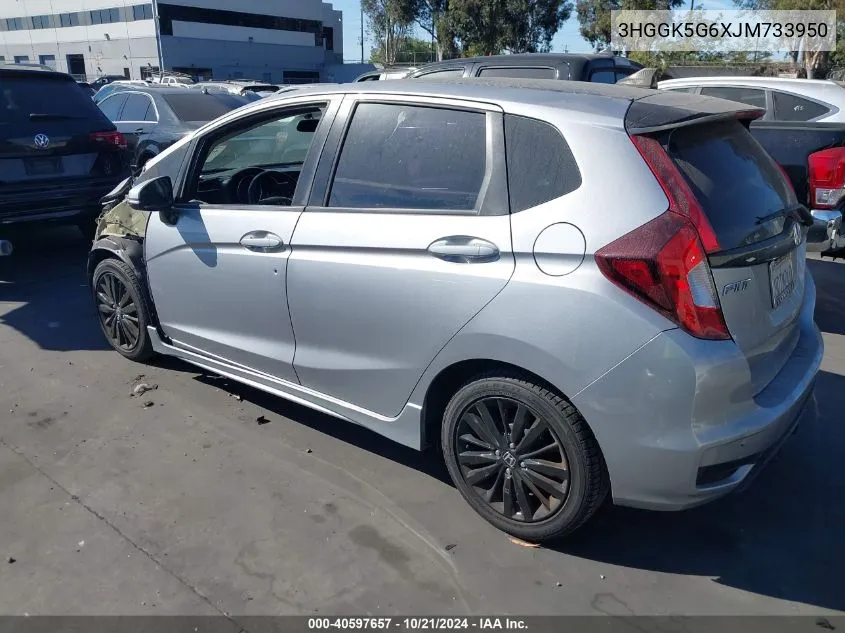 2018 Honda Fit Sport VIN: 3HGGK5G6XJM733950 Lot: 40597657