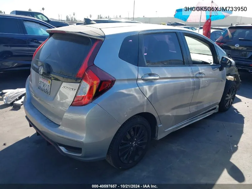 2018 Honda Fit Sport VIN: 3HGGK5G6XJM733950 Lot: 40597657