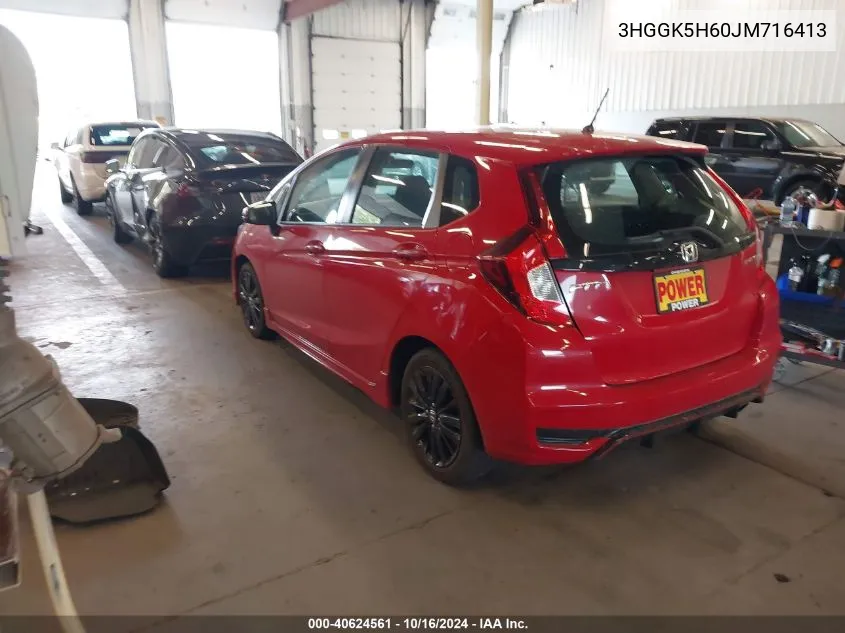 2018 Honda Fit Sport VIN: 3HGGK5H60JM716413 Lot: 40624561