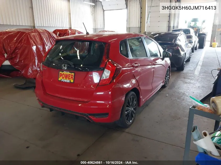 2018 Honda Fit Sport VIN: 3HGGK5H60JM716413 Lot: 40624561