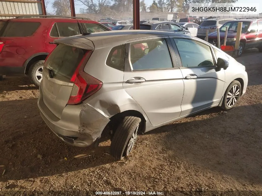 2018 Honda Fit Ex VIN: 3HGGK5H88JM722946 Lot: 40632097