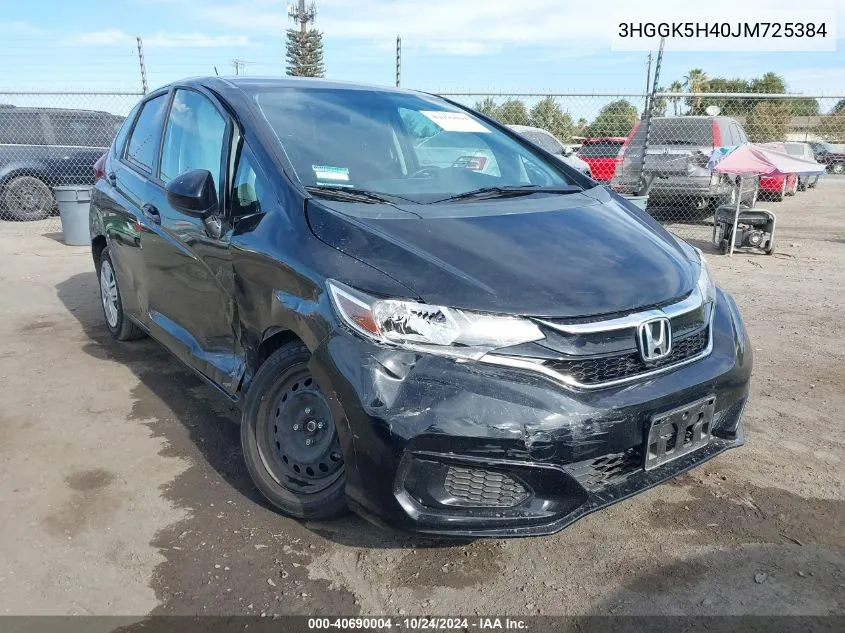 2018 Honda Fit Lx VIN: 3HGGK5H40JM725384 Lot: 40690004