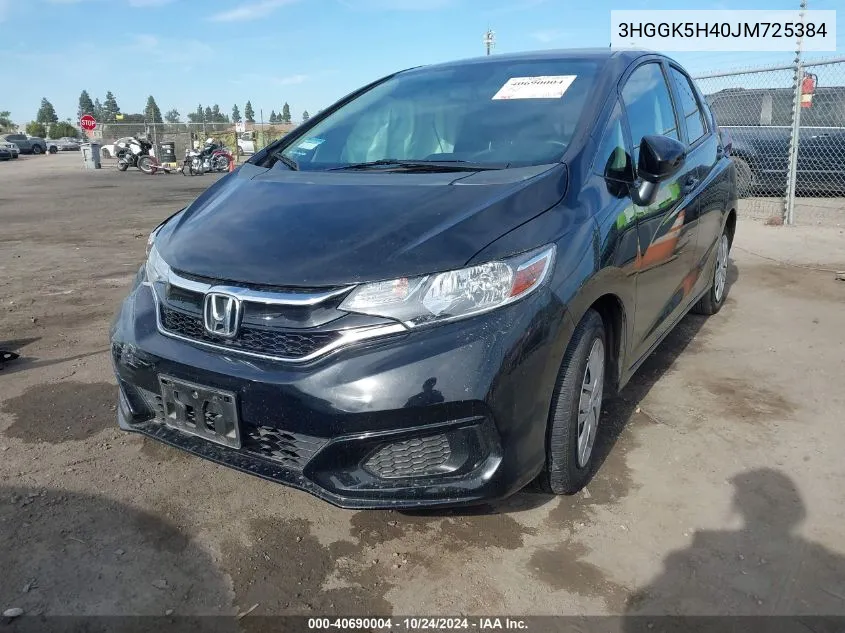 2018 Honda Fit Lx VIN: 3HGGK5H40JM725384 Lot: 40690004