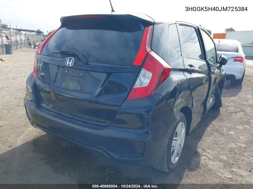 2018 Honda Fit Lx VIN: 3HGGK5H40JM725384 Lot: 40690004