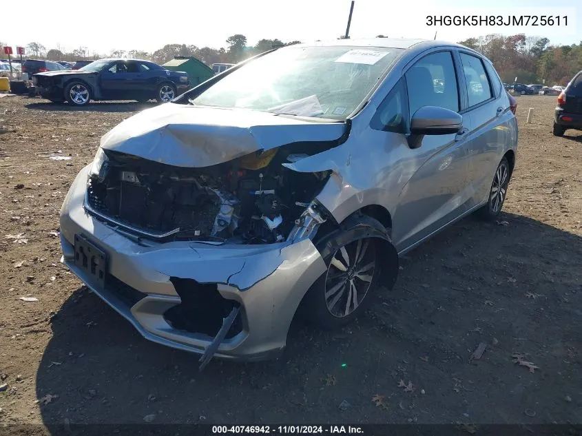 2018 Honda Fit Ex VIN: 3HGGK5H83JM725611 Lot: 40746942