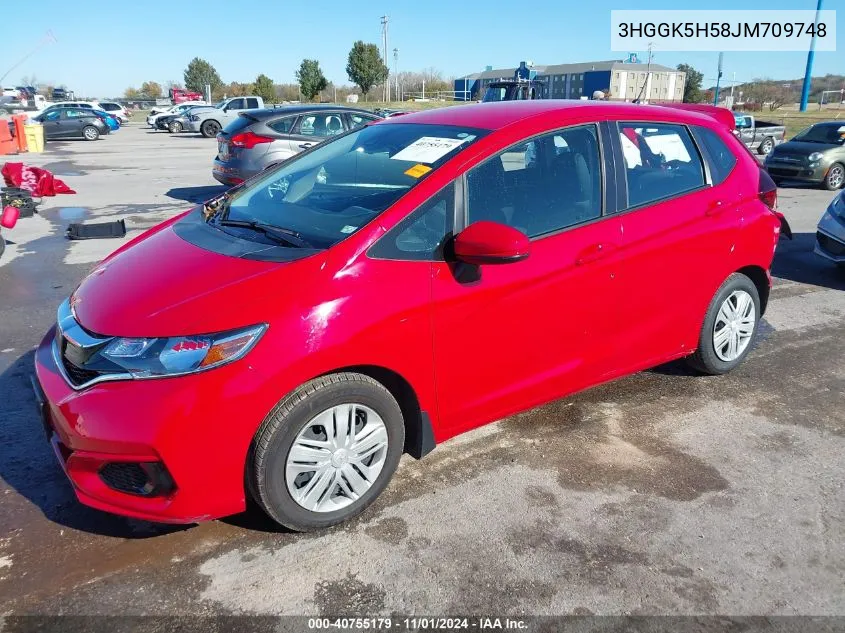 2018 Honda Fit Lx VIN: 3HGGK5H58JM709748 Lot: 40755179