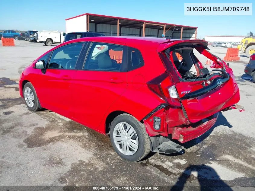 2018 Honda Fit Lx VIN: 3HGGK5H58JM709748 Lot: 40755179