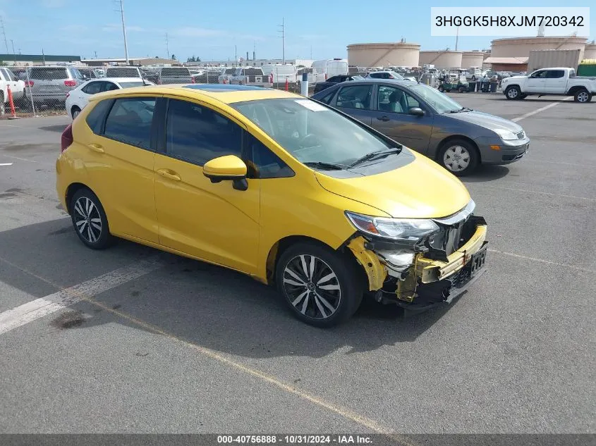 2018 Honda Fit Ex VIN: 3HGGK5H8XJM720342 Lot: 40756888