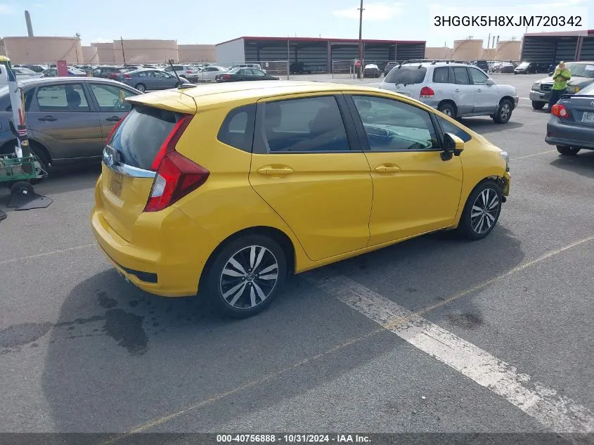 2018 Honda Fit Ex VIN: 3HGGK5H8XJM720342 Lot: 40756888