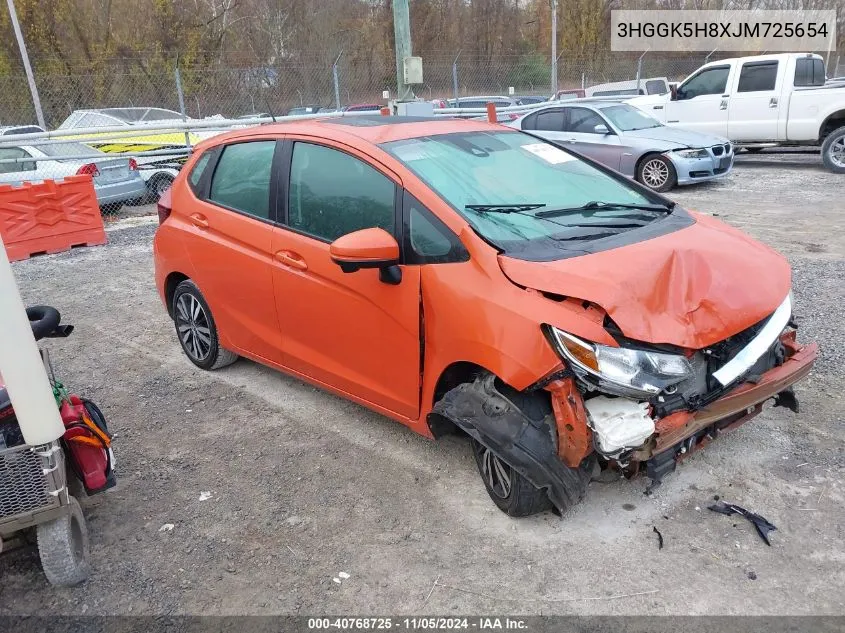 3HGGK5H8XJM725654 2018 Honda Fit Ex