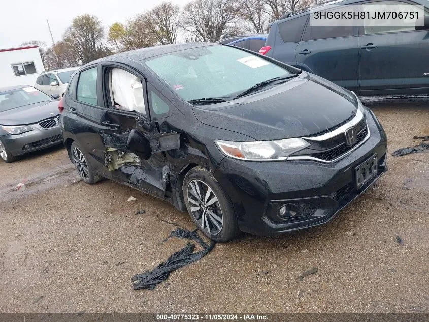 2018 Honda Fit Ex VIN: 3HGGK5H81JM706751 Lot: 40775323