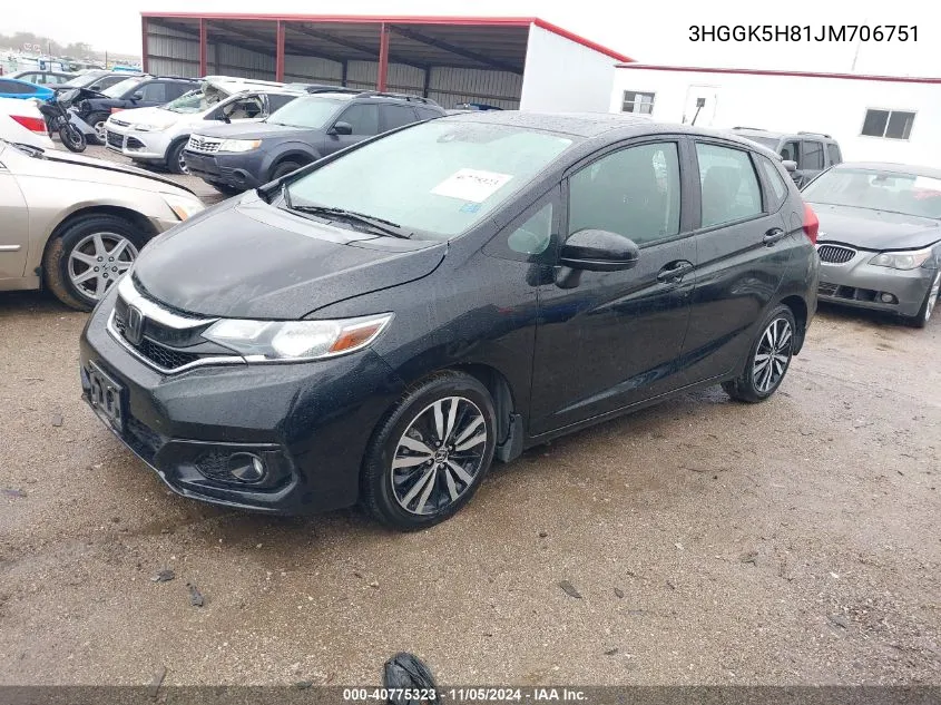 2018 Honda Fit Ex VIN: 3HGGK5H81JM706751 Lot: 40775323