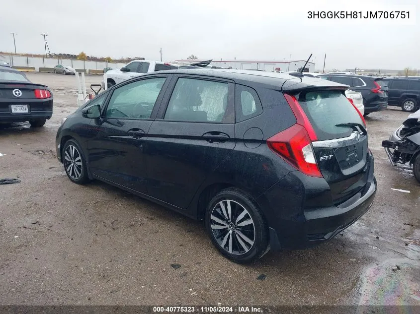 2018 Honda Fit Ex VIN: 3HGGK5H81JM706751 Lot: 40775323