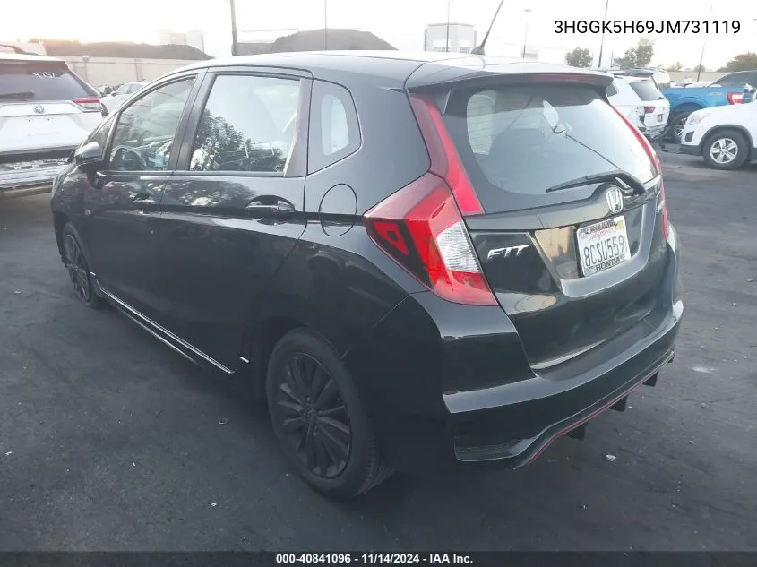 3HGGK5H69JM731119 2018 Honda Fit Sport