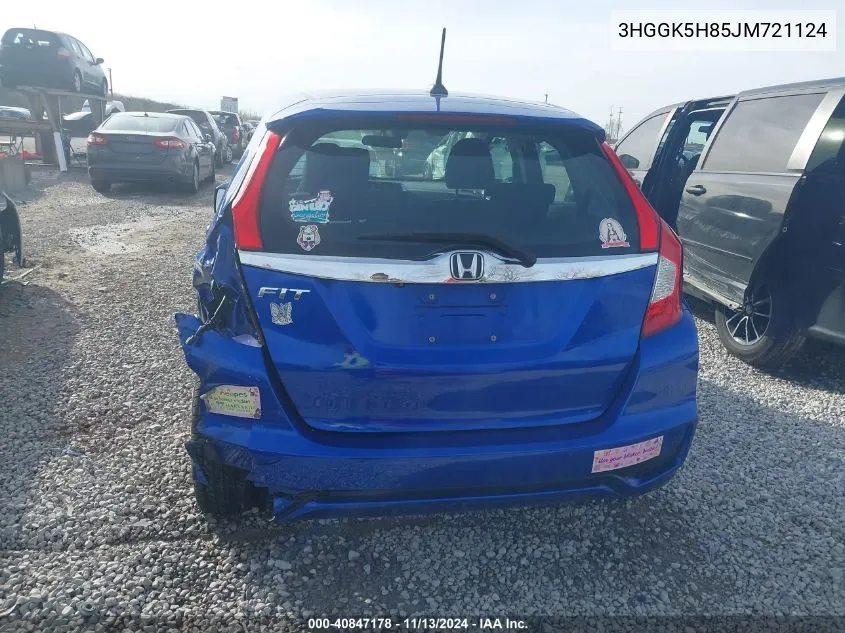 2018 Honda Fit Ex VIN: 3HGGK5H85JM721124 Lot: 40847178