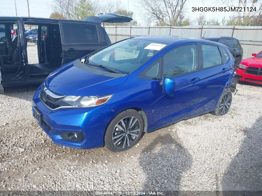 2018 Honda Fit Ex VIN: 3HGGK5H85JM721124 Lot: 40847178