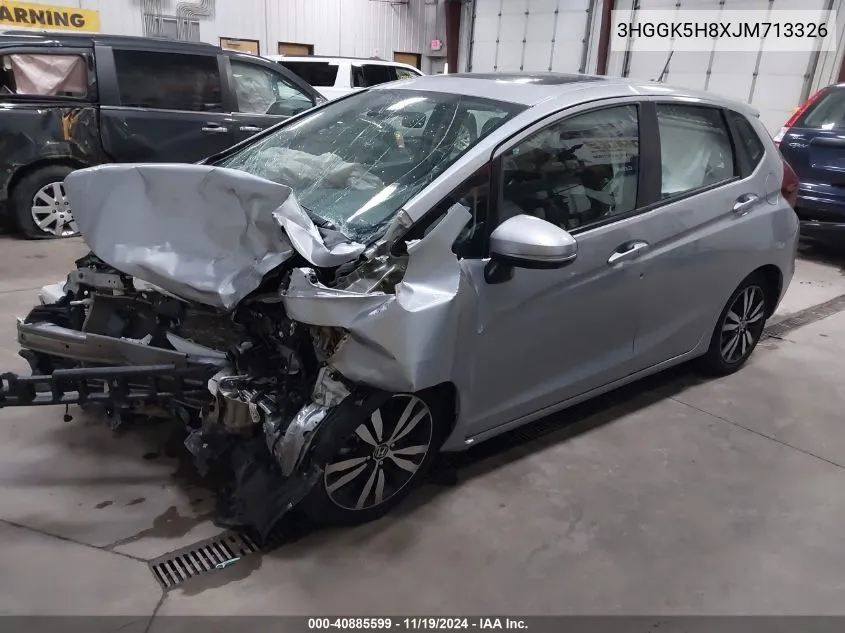 2018 Honda Fit Ex VIN: 3HGGK5H8XJM713326 Lot: 40885599