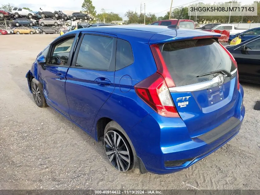 2018 Honda Fit Ex-L VIN: 3HGGK5H08JM717143 Lot: 40914432