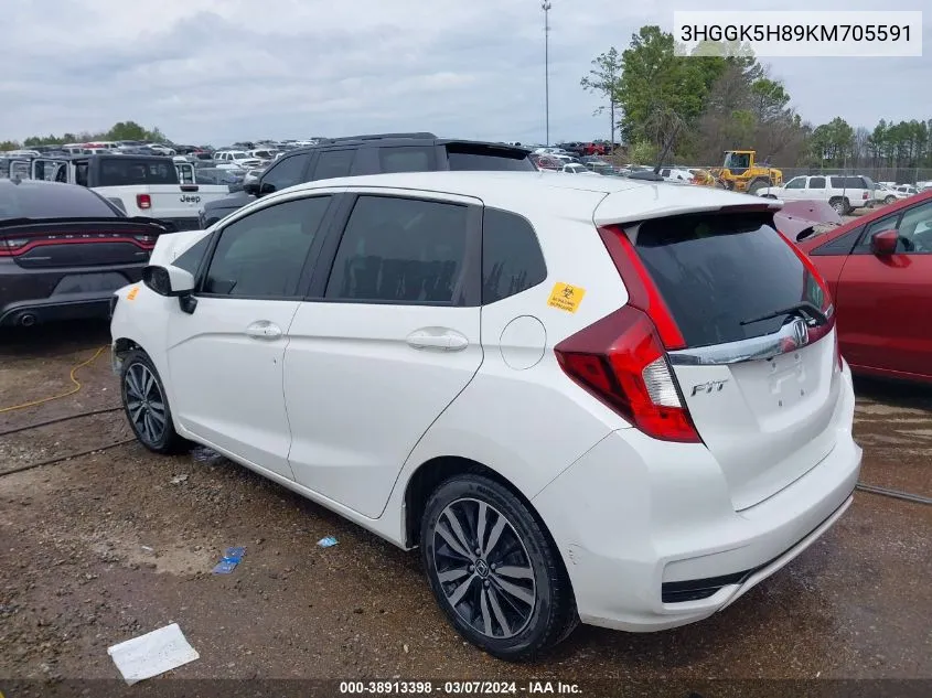 2019 Honda Fit Ex VIN: 3HGGK5H89KM705591 Lot: 38913398