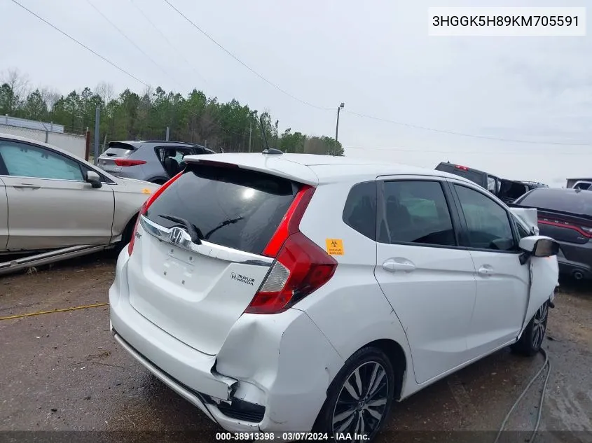 2019 Honda Fit Ex VIN: 3HGGK5H89KM705591 Lot: 38913398