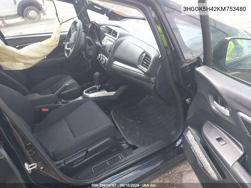 3HGGK5H42KM753480 2019 Honda Fit Lx