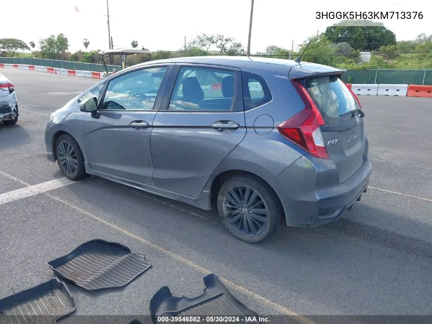 3HGGK5H63KM713376 2019 Honda Fit Sport