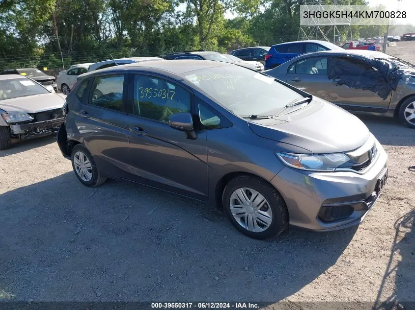 2019 Honda Fit Lx VIN: 3HGGK5H44KM700828 Lot: 39550317