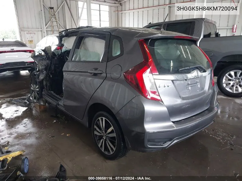 2019 Honda Fit Ex VIN: 3HGGK5H84KM720094 Lot: 39858116