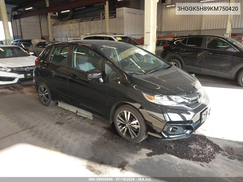 2019 Honda Fit Ex VIN: 3HGGK5H89KM750420 Lot: 39900989