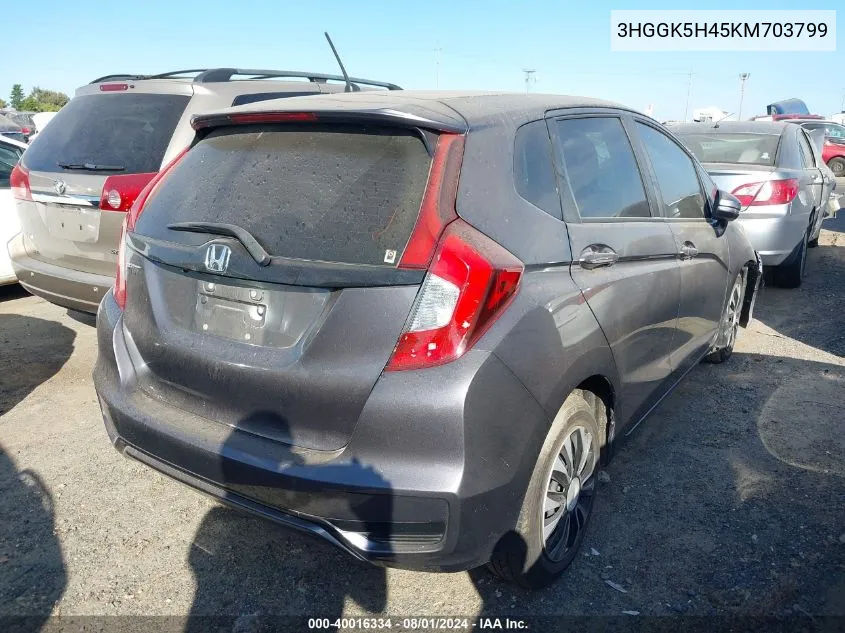 3HGGK5H45KM703799 2019 Honda Fit Lx