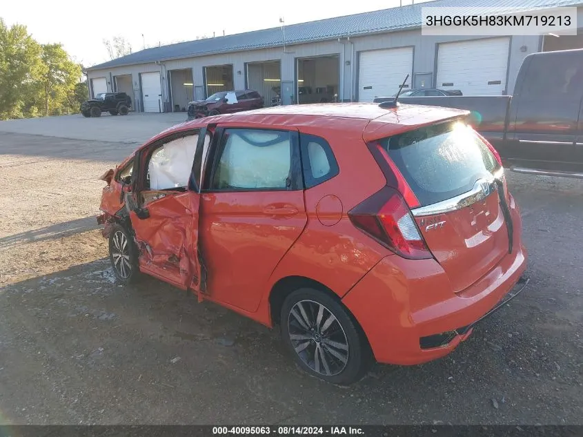 3HGGK5H83KM719213 2019 Honda Fit Ex