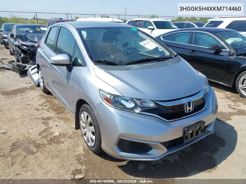 2019 Honda Fit Lx VIN: 3HGGK5H4XKM714460 Lot: 40184996