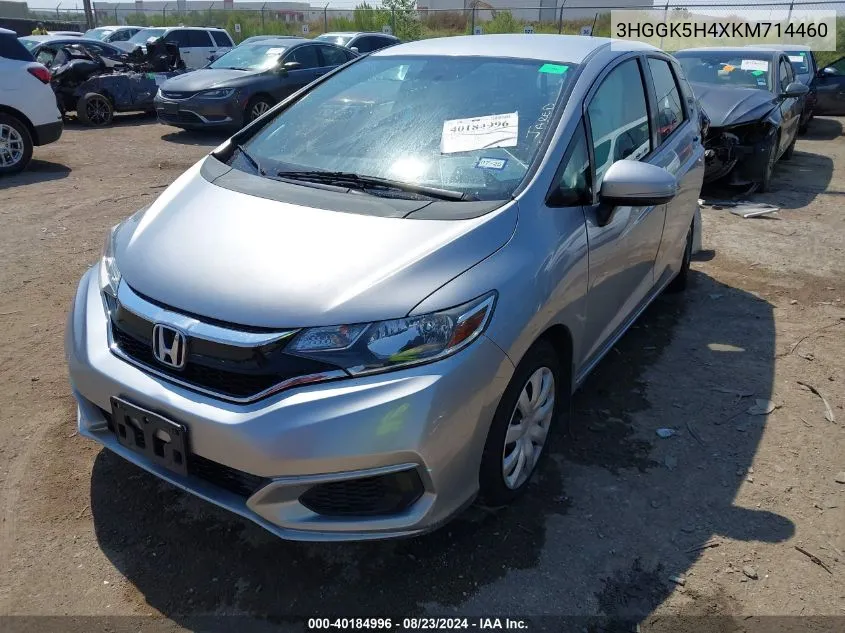 3HGGK5H4XKM714460 2019 Honda Fit Lx